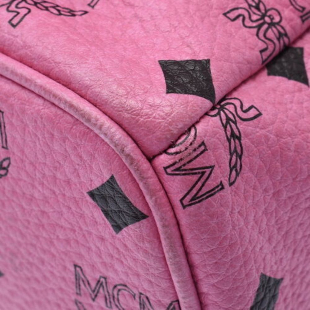 Mcm Backpack Side Studs Pink Rucksack Backpack Da… - image 6
